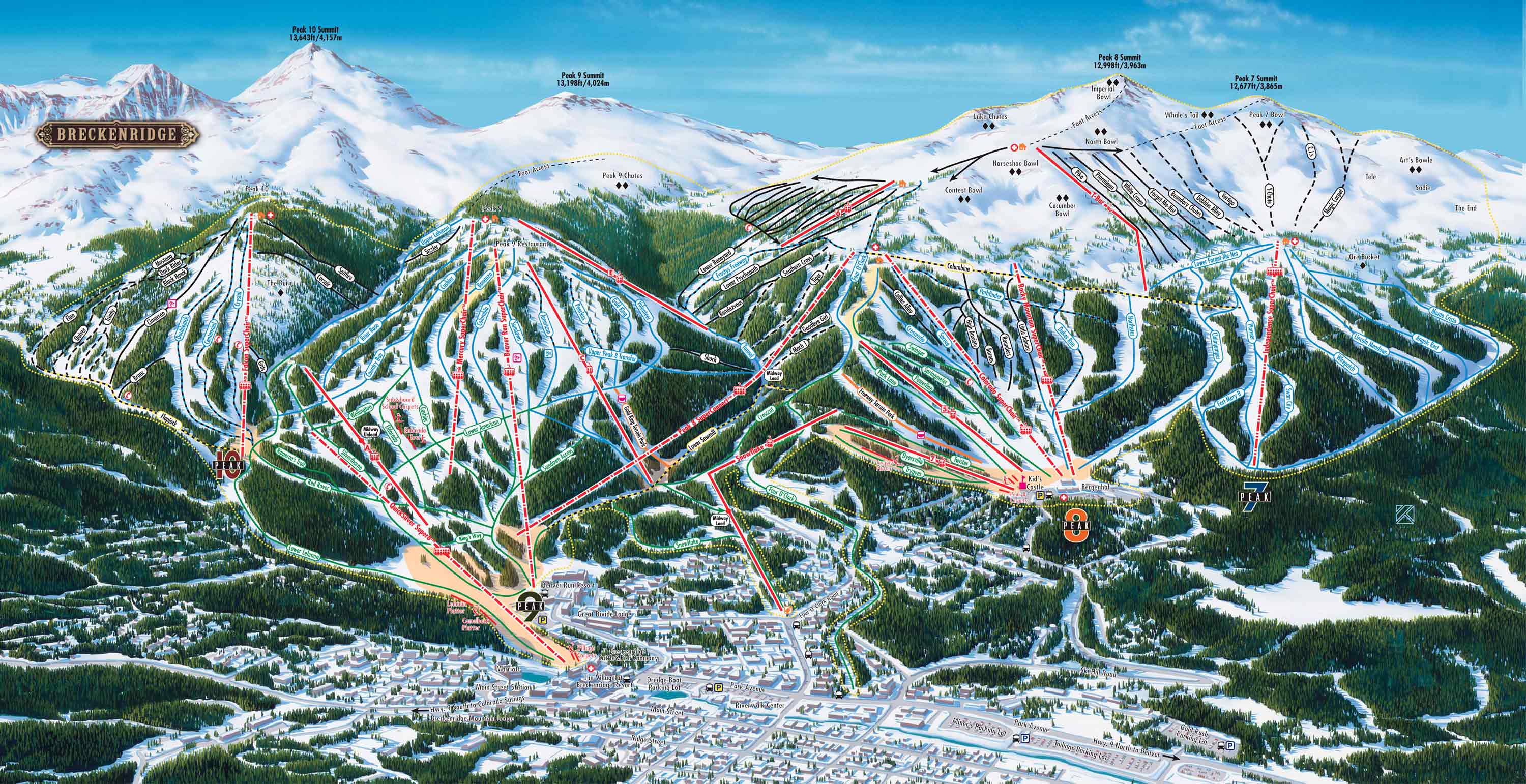 Breckenridge Piste / Trail Map