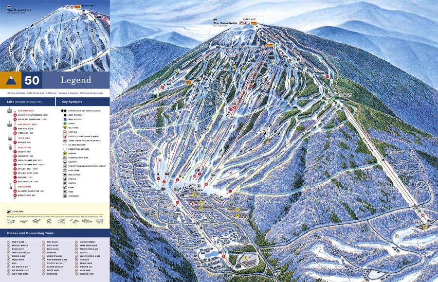 Sugarloaf Piste / Trail Map