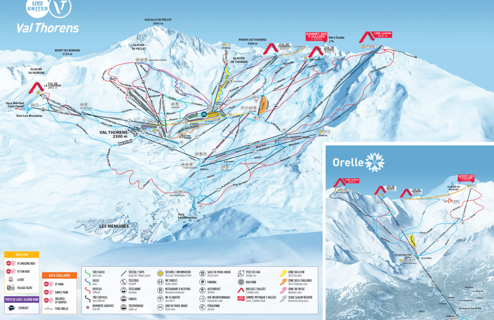 Val Thorens Piste / Trail Map
