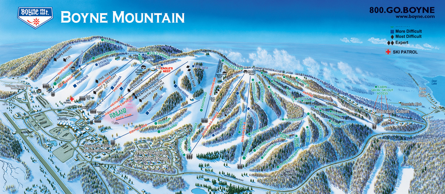 Boyne Mountain Piste / Trail Map