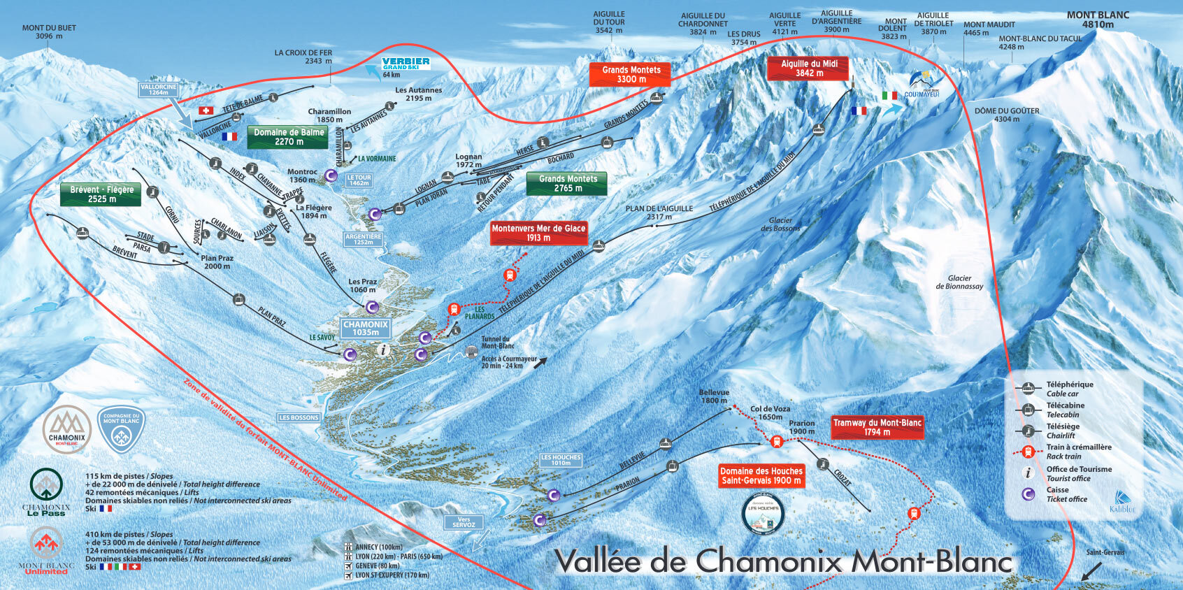 Chamonix Piste / Trail Map