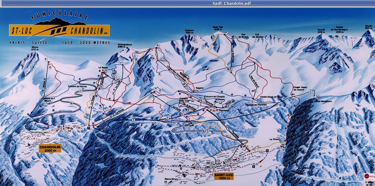 Chandolin Piste / Trail Map