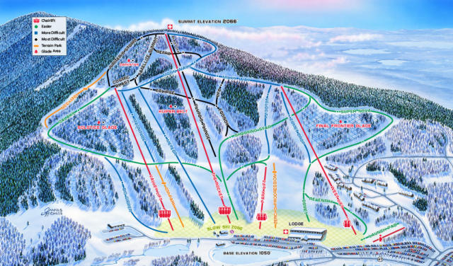 Crotched Mountain Piste / Trail Map