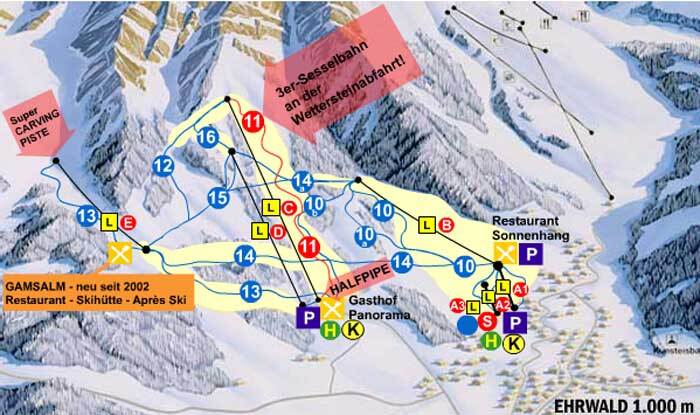Ehrwald Piste / Trail Map