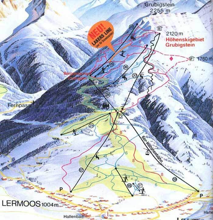 Lermoos Piste / Trail Map