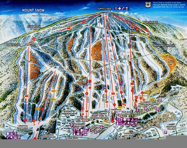 Mount Snow Piste / Trail Map