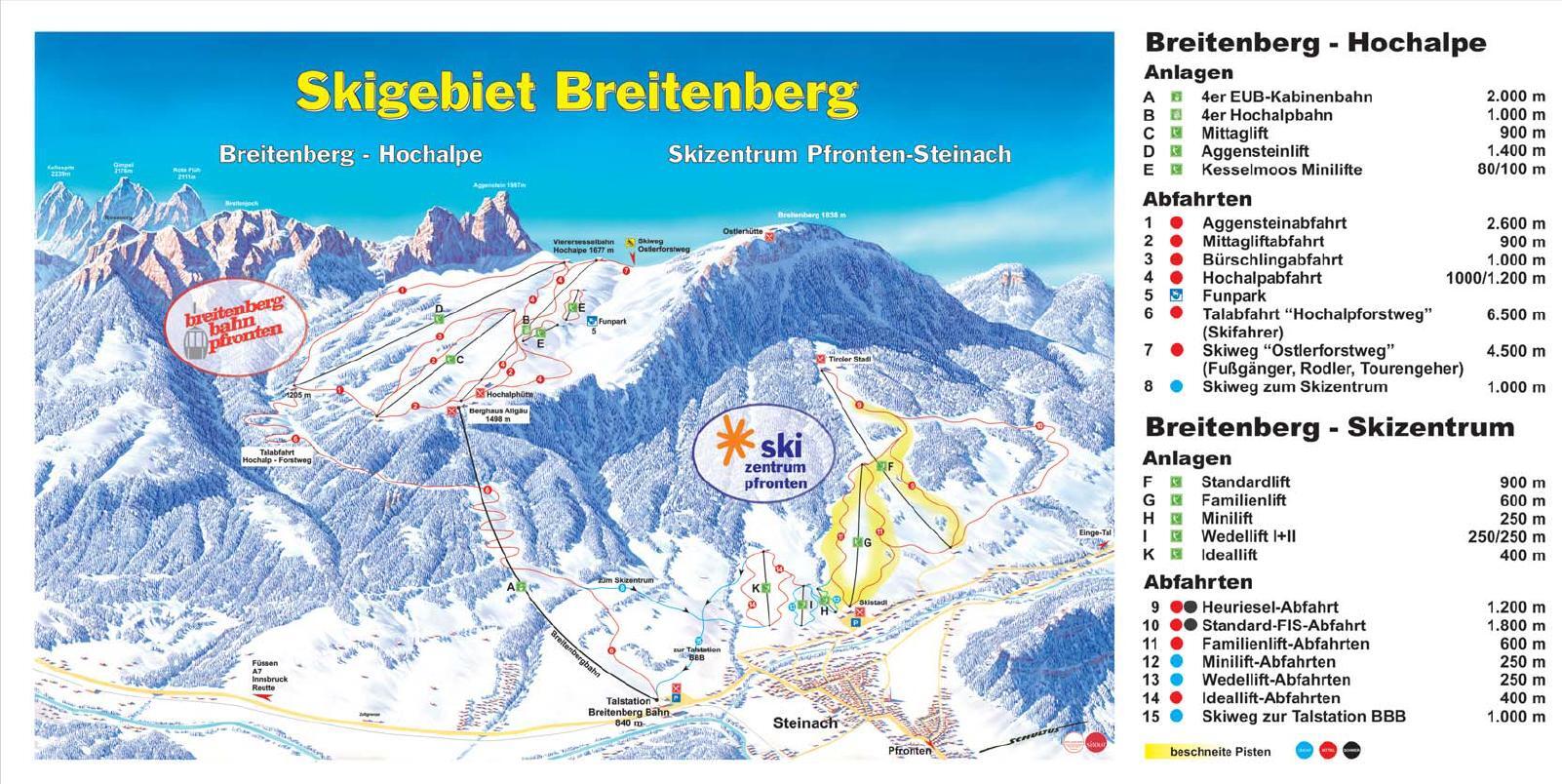 Pfronten Piste / Trail Map