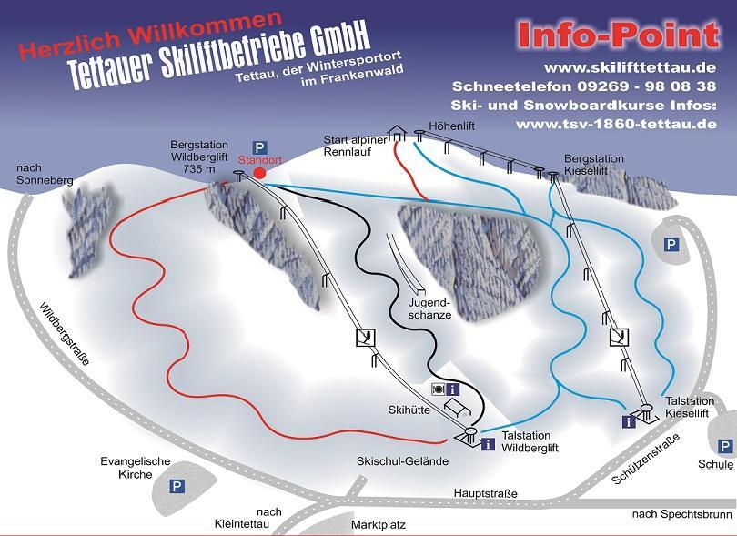 Tettau Piste / Trail Map