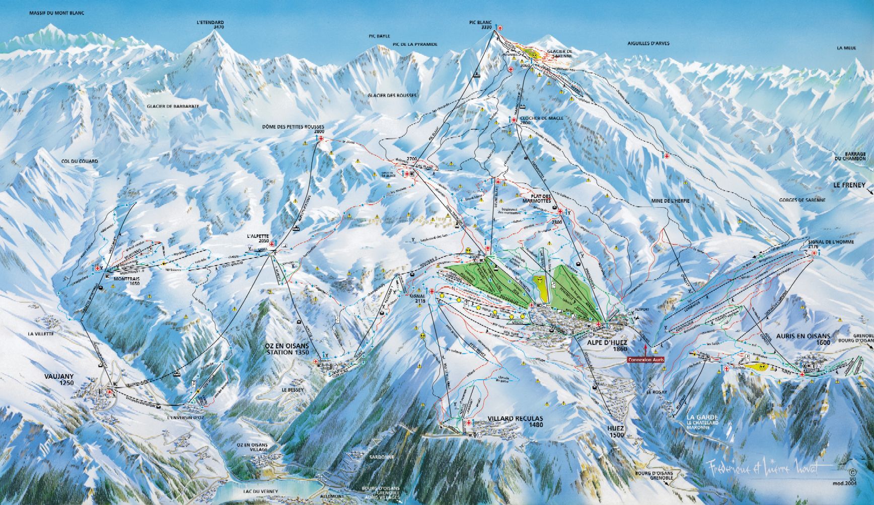 Villard-Reculas Piste / Trail Map