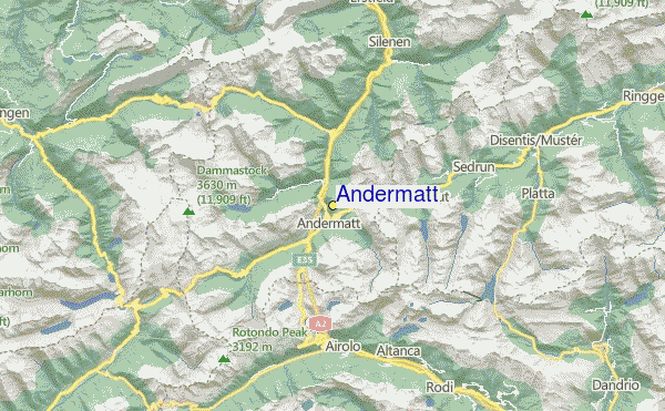 Andermatt Location Map
