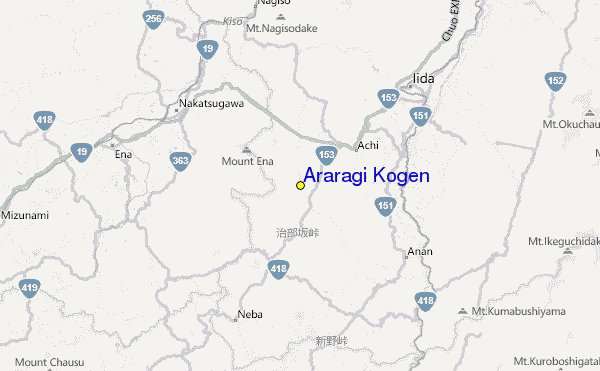 Araragi Kogen Location Map