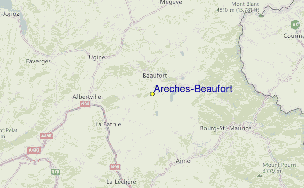 Arêches-Beaufort Location Map