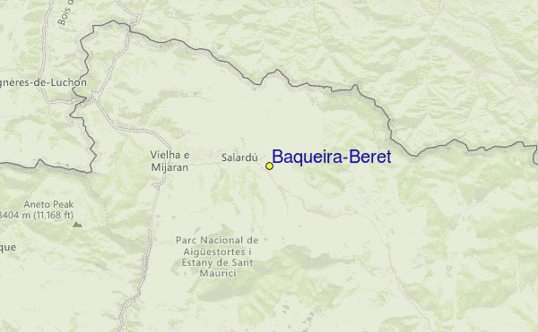 Baqueira/Beret Location Map