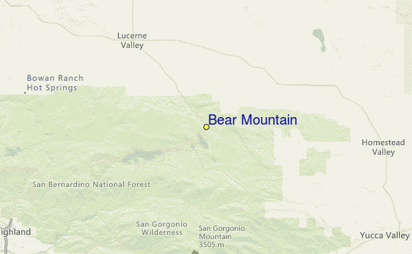Bear Mountain Location Map