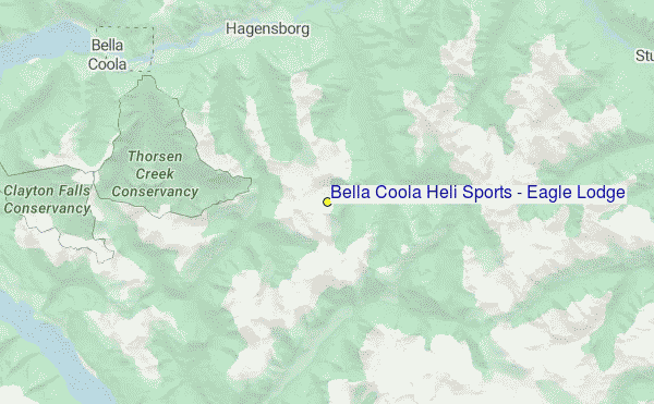 Bella Coola Heli Sports - Eagle Lodge Location Map