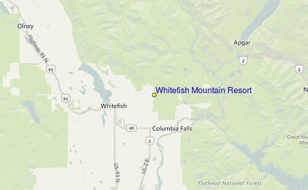 Whitefish Mountain Resort Location Map