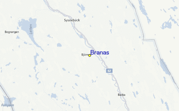 Branas Location Map