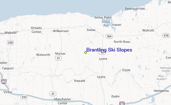 Brantling Ski Slopes Location Map