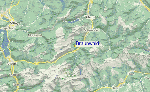 Braunwald Location Map