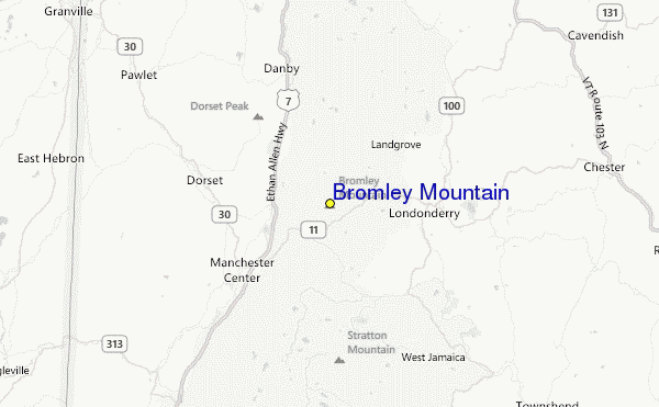 Bromley Mountain Location Map