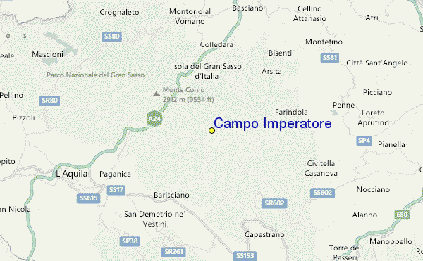 Campo Imperatore Location Map