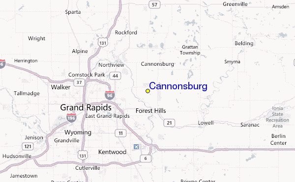 Cannonsburg Location Map