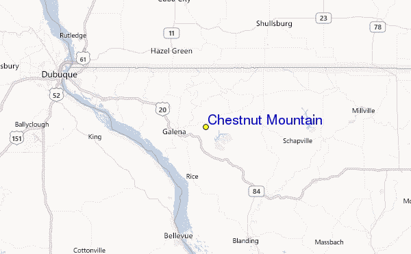 Chestnut Mountain Location Map