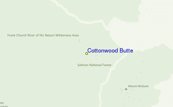Cottonwood Butte Location Map