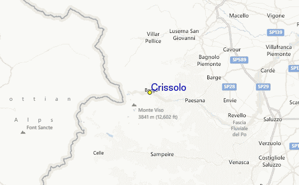 Crissolo Location Map