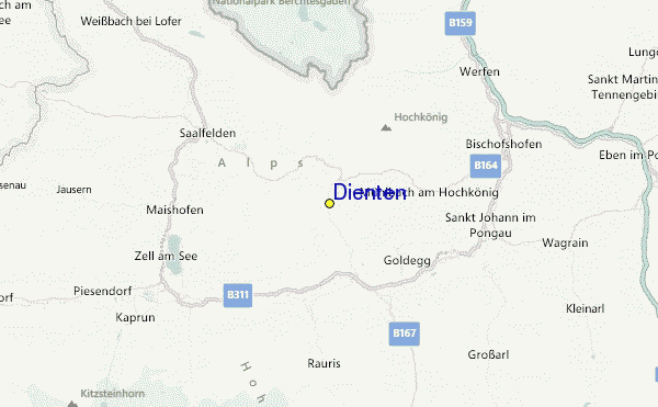 Dienten Location Map