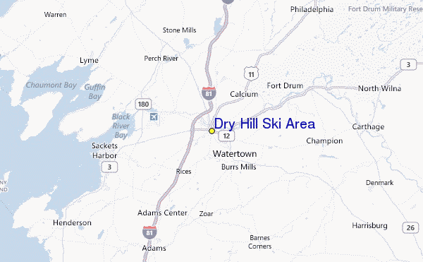 Dry Hill Ski Area Location Map