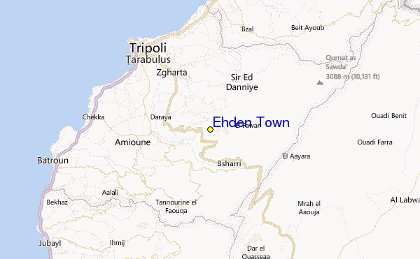 Ehden Town Location Map