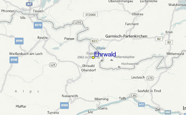 Ehrwald Location Map
