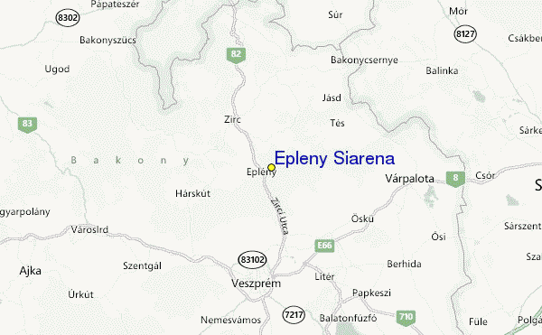 Eplény Síaréna Location Map