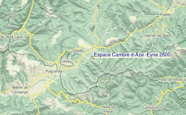 Espace Cambre d'Aze (Eyne 2600) Location Map
