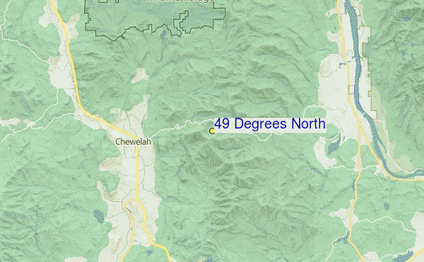 49 Degrees North Location Map