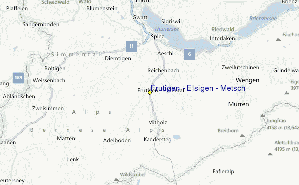 Frutigen - Elsigen - Metsch Location Map