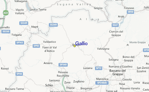 Gallio Location Map