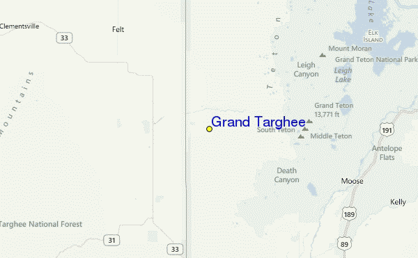 Grand Targhee Location Map