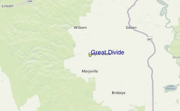 Great Divide Location Map