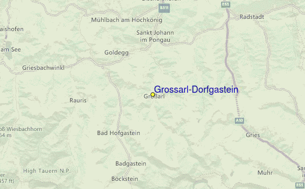Grossarl-Dorfgastein Location Map