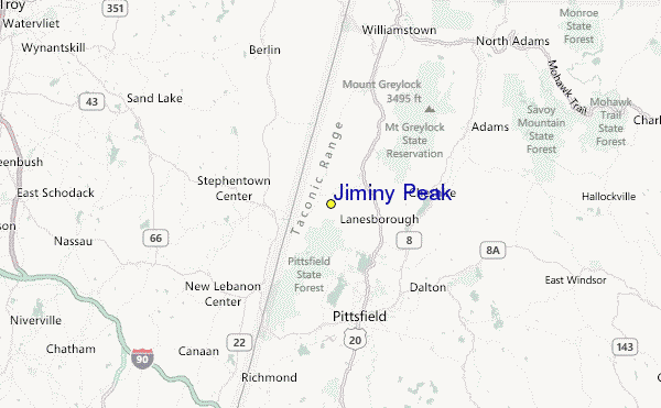 Jiminy Peak Location Map