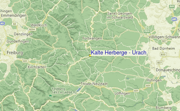 Kalte Herberge – Urach Location Map