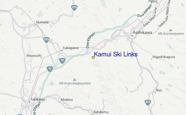 Kamui Ski Links Location Map