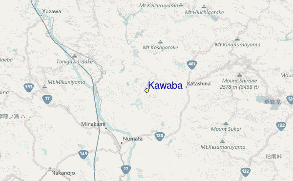 Kawaba Location Map