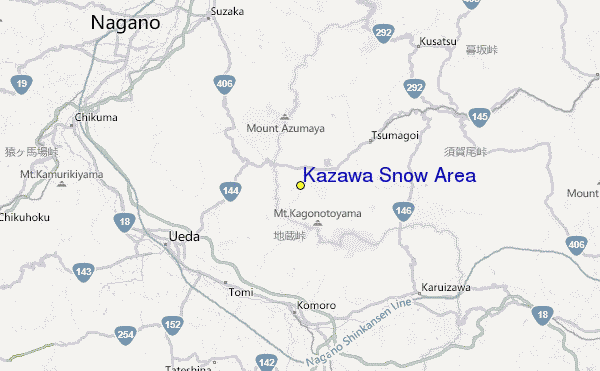 Kazawa Snow Area Location Map