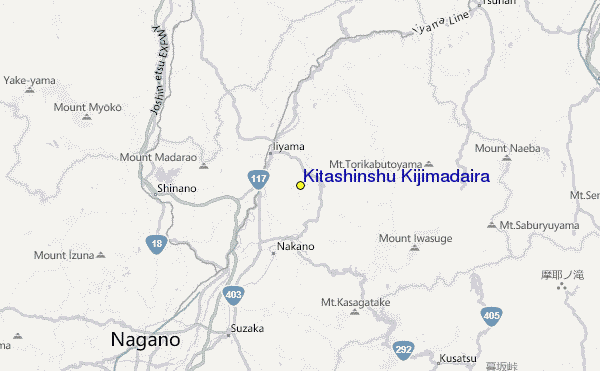 Kitashinshu Kijimadaira Location Map