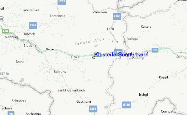 Klösterle/Sonnenkopf Location Map