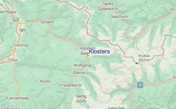 Klosters Location Map