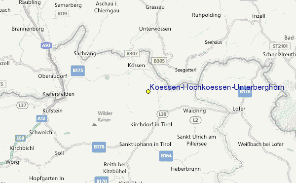 Koessen-Hochkoessen/Unterberghorn Location Map